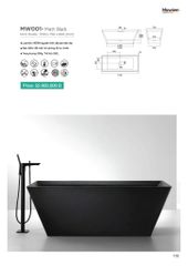 Bồn tắm đá MOWOEN MW001-Matt Black