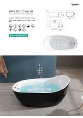 Bồn Tắm Massage Acrylic Mowoen MW8213-170WB.MS