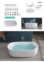 Bồn Tắm Massage Acrylic Mowoen MW8311B-170.MS