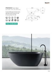 Bồn tắm đá MOWOEN MW003-Matt Black