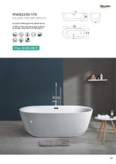 Bồn Tắm Acrylic Độc Lập Mowoen MW8223S-170