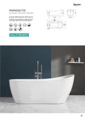 Bồn Tắm Acrylic Độc Lập Mowoen MW8225-170
