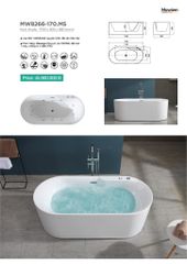 Bồn Tắm Massage Acrylic Mowoen MW8226-170.MS
