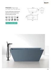 Bồn tắm đá MOWOEN MW001-Matt Gray