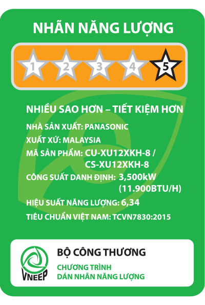 Máy lạnh Panasonic CU/CS-XU9XKH-8 Inverter 1 chiều 8.700 BTU 1HP
