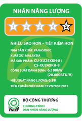 Máy lạnh Panasonic CU/CS-XU24XKH-8 Inverter 1 chiều 20.800 BTU 2.5HP