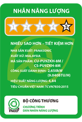 Máy lạnh Panasonic CU/CS-PU9ZKH-8M Inverter 1 chiều 9.040 BTU 1 HP