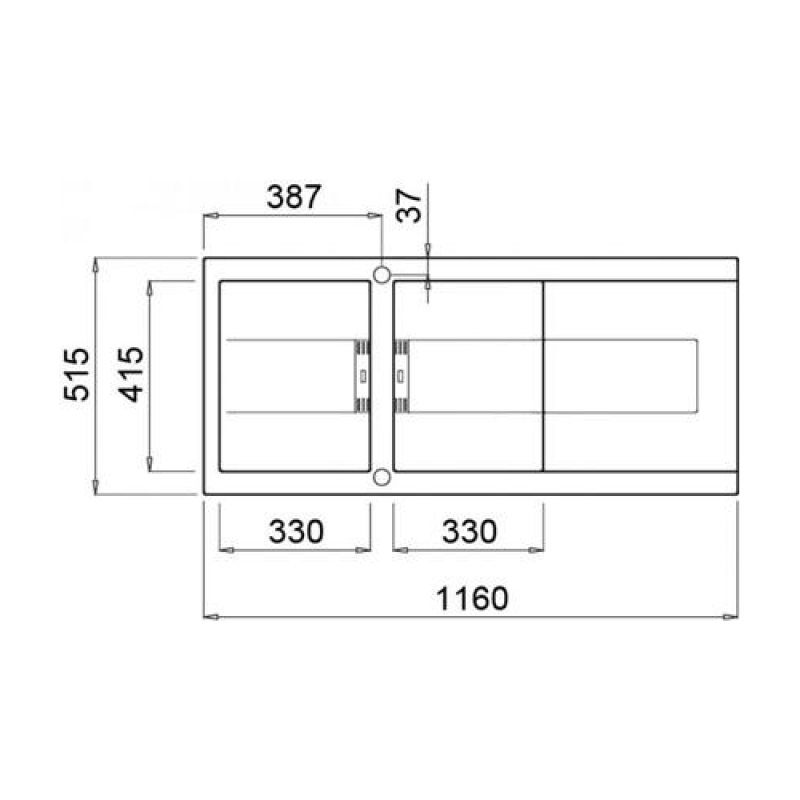 Chậu rửa chén Malloca SMART K-500