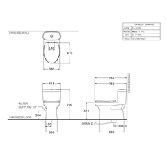 Bàn cầu 1 khối Cotto C1015 nắp đóng êm
