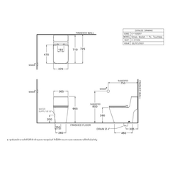 Bàn cầu 1 khối Cotto C103257 xả không chạm