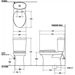 Bàn cầu 2 khối Cotto C1389 nắp đóng êm