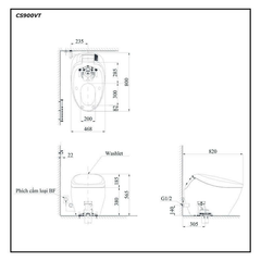Bàn cầu điện tử TOTO NEOREST NX I/CS900VT/T53P100VR