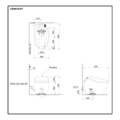 Bàn cầu điện tử TOTO NEOREST NX II/CS901KVT/T53P100VR