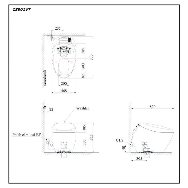 Bàn cầu điện tử TOTO NEOREST NX II/CS901VT/T53P100VR