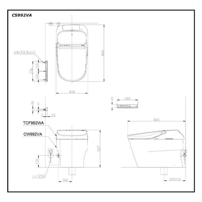 Bàn cầu điện tử TOTO NEOREST XH I CW992VA/TCF992WA