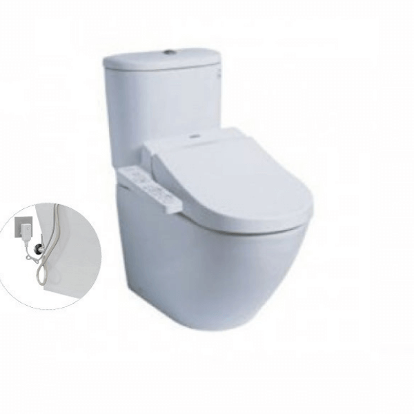 Bàn cầu hai khối TOTO CS761DW8 nắp rửa điện tử WASHLET