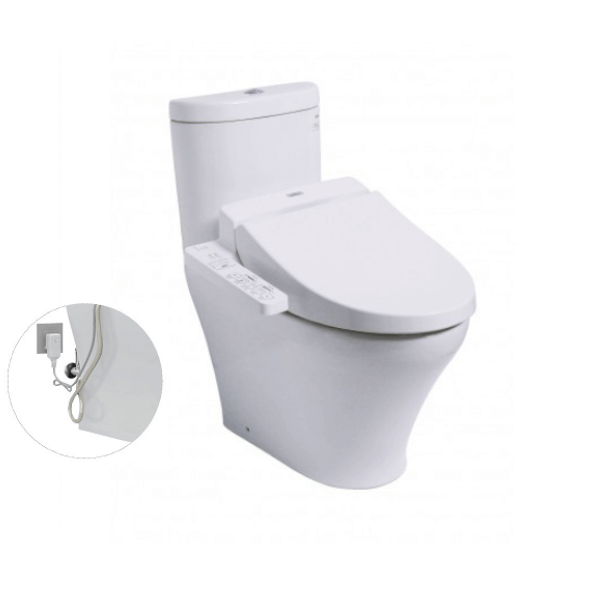 Bàn cầu hai khối TOTO CS818DW7 nắp rửa điện tử WASHLET
