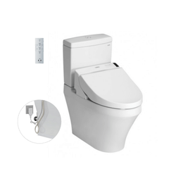 Bàn cầu hai khối TOTO CS945DNW6 nắp rửa điện tử WASHLET
