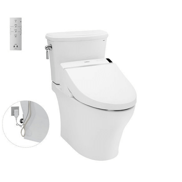 Bàn cầu hai khối TOTO CS986GW6 nắp rửa điện tử WASHLET