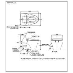 Bàn cầu một khối ECOWASHER TOTO CW823RAE4