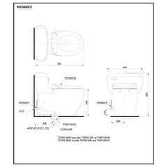Bàn cầu một khối ECOWASHER TOTO MS366E2