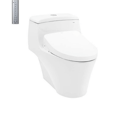 Bàn cầu một khối kèm nắp rửa điện tử WASHLET TOTO CW823REAW12