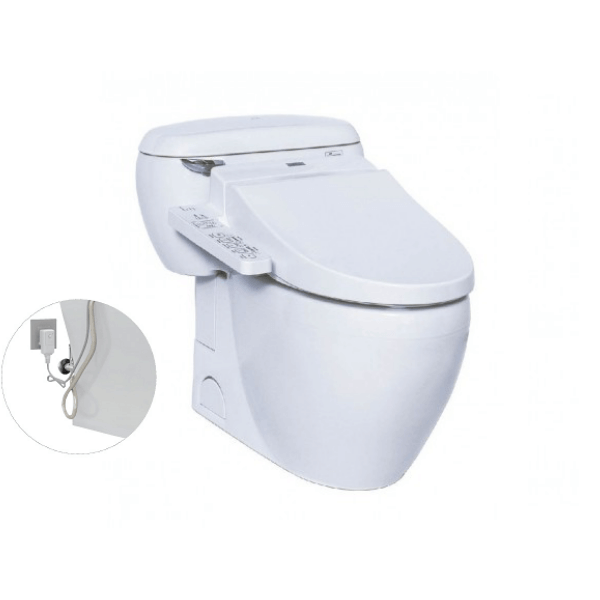 Bàn cầu một khối TOTO MS366W7 kèm nắp rửa điện tử WASHLET