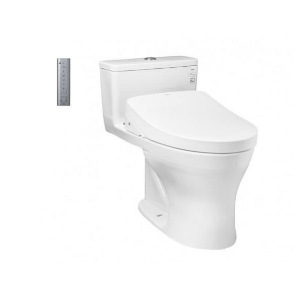 Bàn cầu một khối TOTO MS855CDW12 kèm nắp rửa điện tử WASHLET