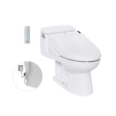 Bàn cầu một khối MS864W6 kèm nắp rửa điện tử WASHLET TOTO