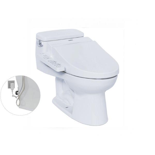 Bàn cầu một khối TOTO MS864W7 kèm nắp rửa điện tử WASHLET