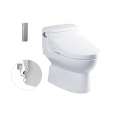 Bàn cầu một khối TOTO MS884W11 kèm nắp rửa điện tử WASHLET