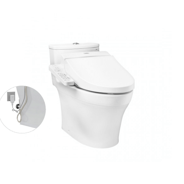 Bàn cầu một khối TOTO MS885DW7 kèm nắp rửa điện tử WASHLET