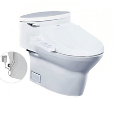 Bàn cầu một khối TOTO MS904W7 kèm nắp rửa điện tử WASHLET