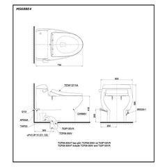 Bàn cầu một khối nắp cơ TOTO MS688E4