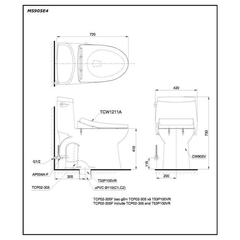 Bàn cầu một khối nắp cơ TOTO MS905E4
