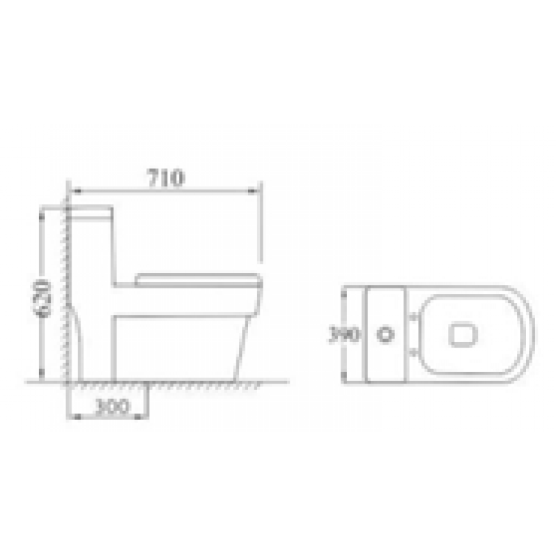 Bàn cầu một khối Proxia PR-C2032