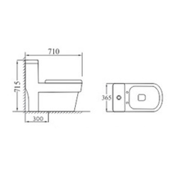 Bàn cầu một khối Proxia PR-C2037