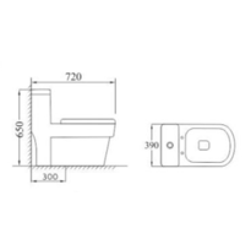 Bàn cầu một khối Proxia PR-C2876
