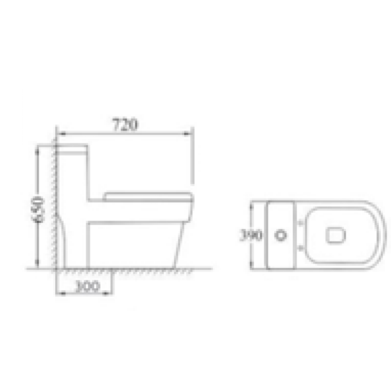 Bàn cầu một khối Proxia PR-C807