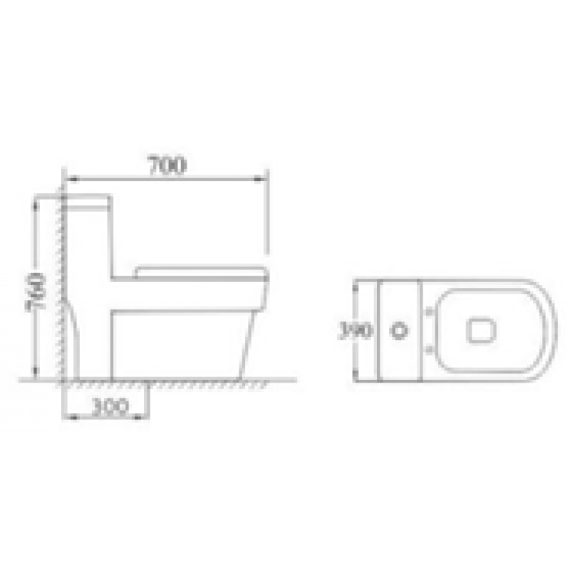Bàn cầu một khối Proxia PR-C809