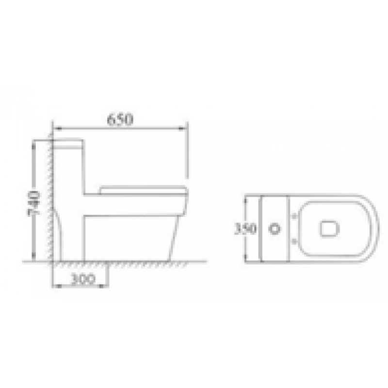Bàn cầu một khối Proxia PR-C812