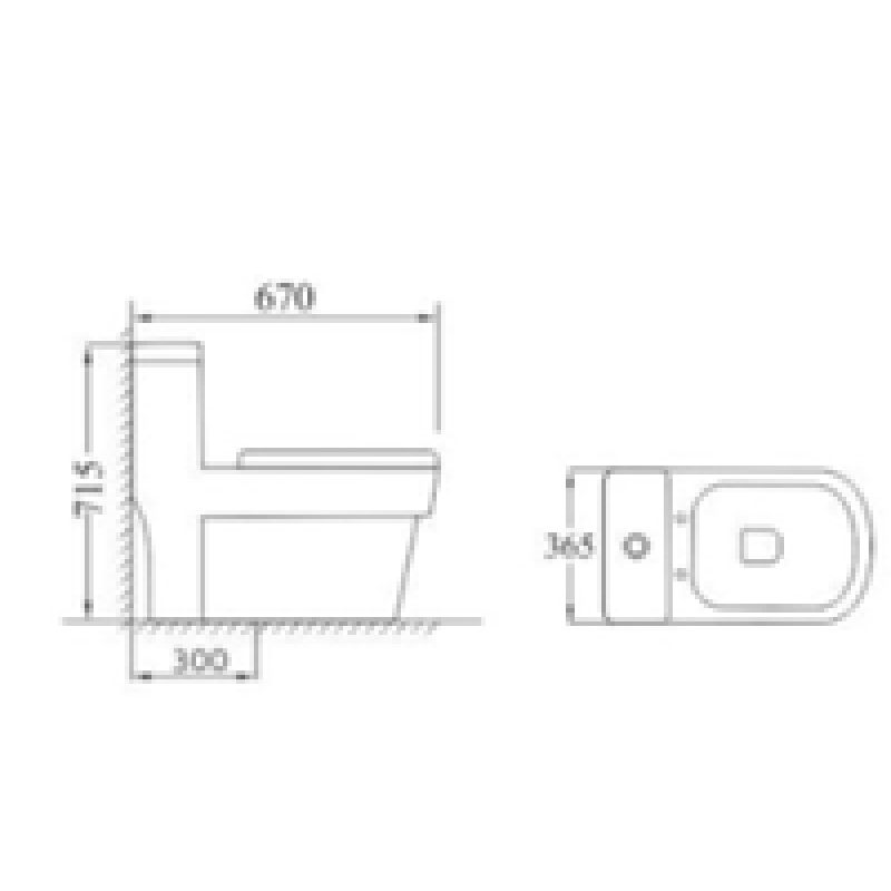 Bàn cầu một khối Proxia PR-C813