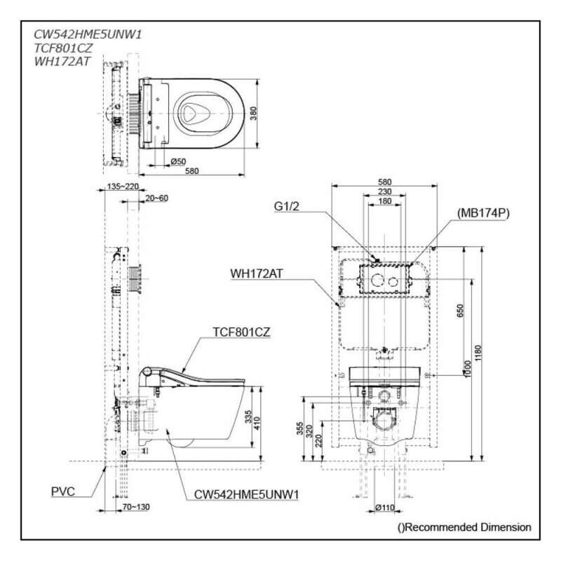 Bàn cầu TOTO CW542HME5UNW1/TCF801CZ/WH172AT