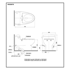 Bàn Cầu TOTO MS688T8 một khối nắp đóng êm TC600VS