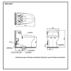 Bàn Cầu TOTO MS914RT3 một khối nắp đóng êm TC385VS