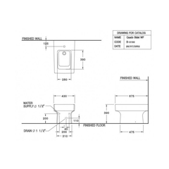 Bàn cầu treo tường nắp đóng êm Cotto SC198517(F)