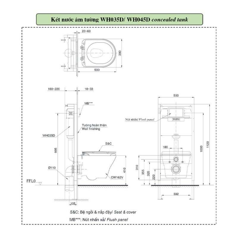 Bàn cầu treo tường TOTO CW162/TC384CVK/WH172A/MB174P#WH