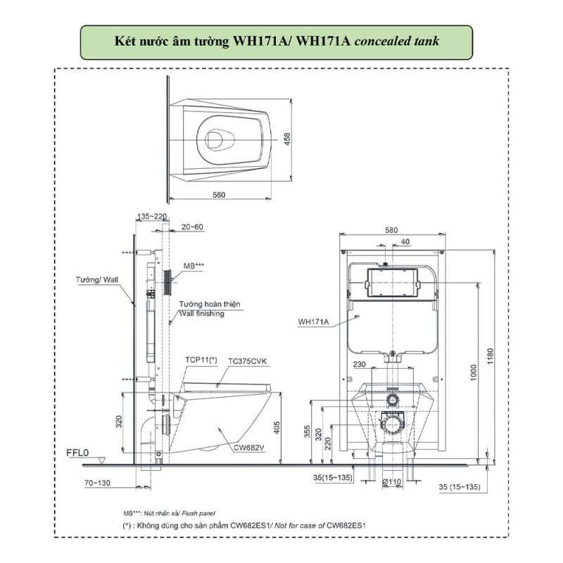 Bàn cầu treo tường TOTO CW682/TC375CVK