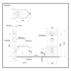 Bàn cầu treo tường TOTO CW762/TC384CVK