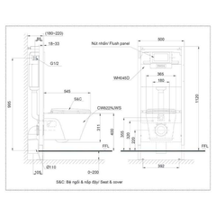 Bàn cầu treo tường TOTO CW822NJWS/TC393VS